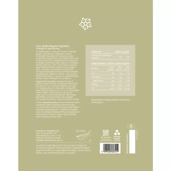 GAL Halkollagén Peptidek 150g polipropilén tasakban - Image 3