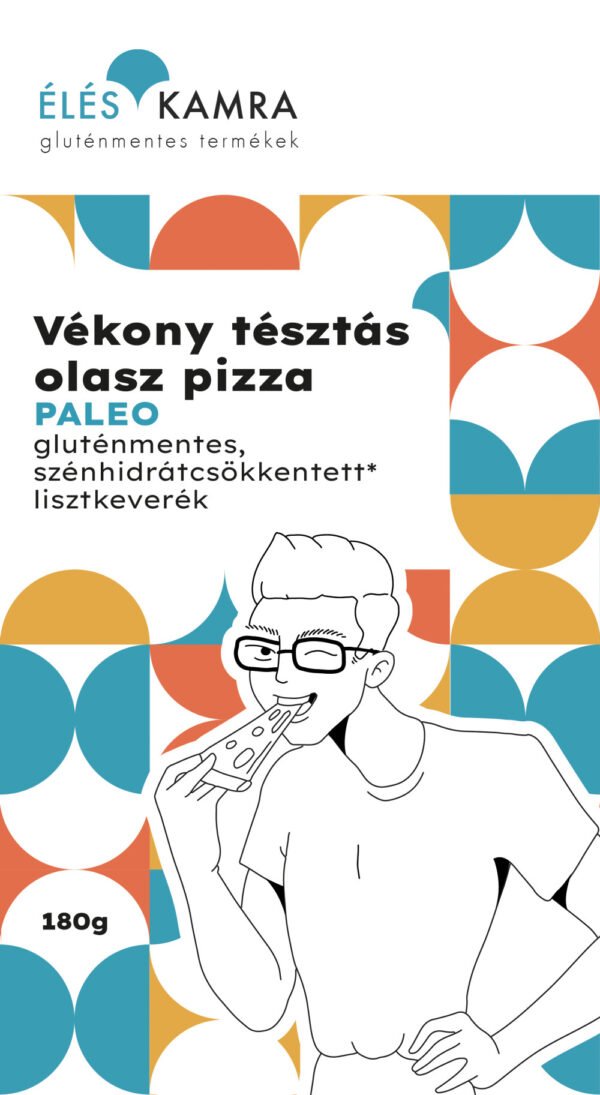 Éléskamra Vékony tésztás olasz pizza szénhidrát csökkentett lisztkeverék 180g - Image 3