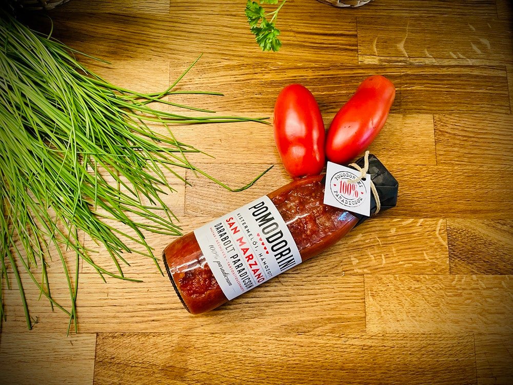 Pomodorini San Marzano Hámozott, darabolt paradicsom (natúr) 500g