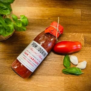 Pomodorini Mennyei Manna – SM Hámozott, darabolt paradicsom (olasz fűszerekkel) 500g