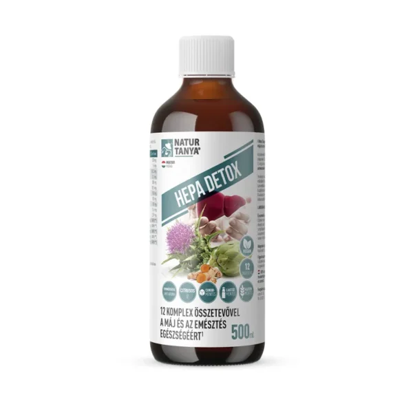 Natur Tanya Hepa Detox® - 12 aktív és komplex összetevő folyékony formában, a máj, az epe és az emésztés támogatásához 500ml - Image 2