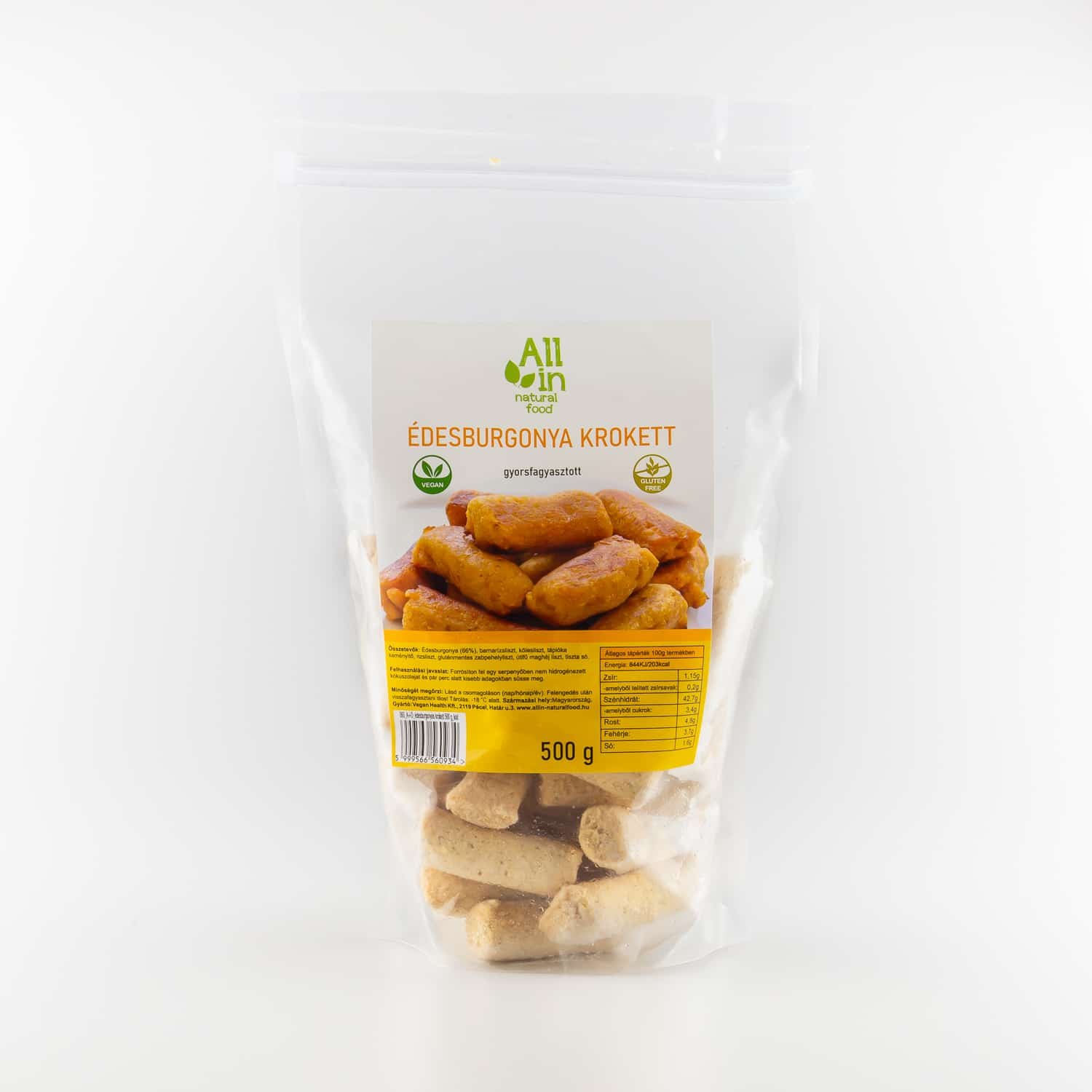 Vegán, gluténmentes Édesburgonya krokett – ALL IN