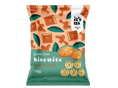 it's us SÓS KARAMELLÁS OMLÓS gluténmentes keksz 150g