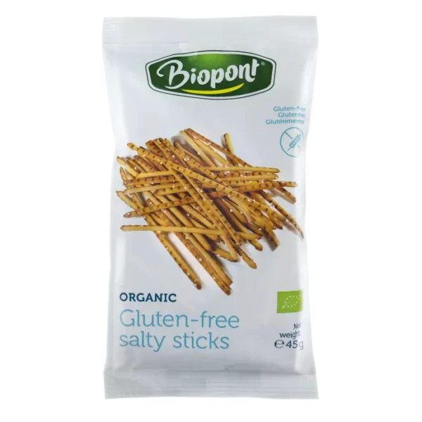 Biopont Bio Gluténmentes Sóspálcika, dekor-sós, 45g