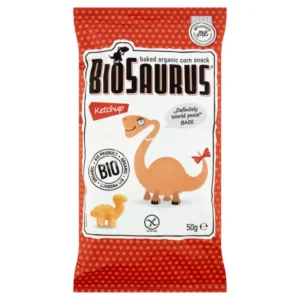 "BioSaurus Babe" Bio Kukorica snack, ketchupos ízesítésű, 50 g