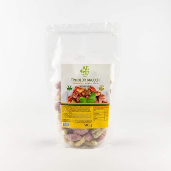 Gyorsfagyasztott Tricolor gnocchi – édesburgonyás, spenótos, céklás – ALL IN