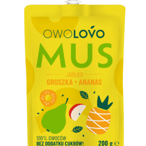 Owolovo MUS Alma-körte-ananász gyümölcspüré 200 g
