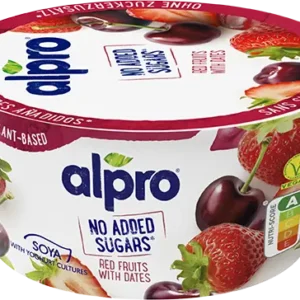 Alpro Pirosgyümölcsös - Datolyás Szójagurt Joghurtkultúrával, Hozzáadott Cukor Nélkül