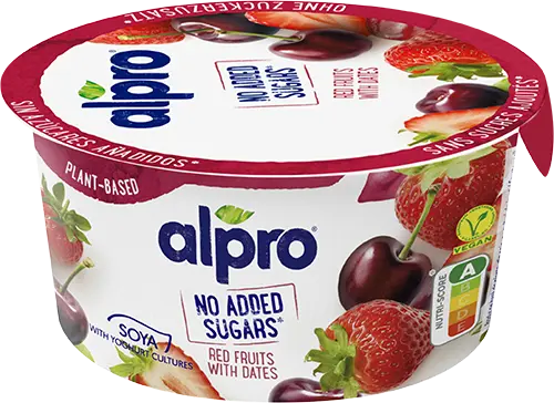 Alpro Pirosgyümölcsös - Datolyás Szójagurt Joghurtkultúrával, Hozzáadott Cukor Nélkül
