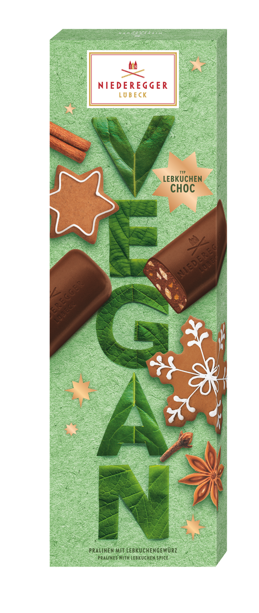 Nideregger Lübeck Vegán csokoládé klasszikus "mézeskalács", 100g