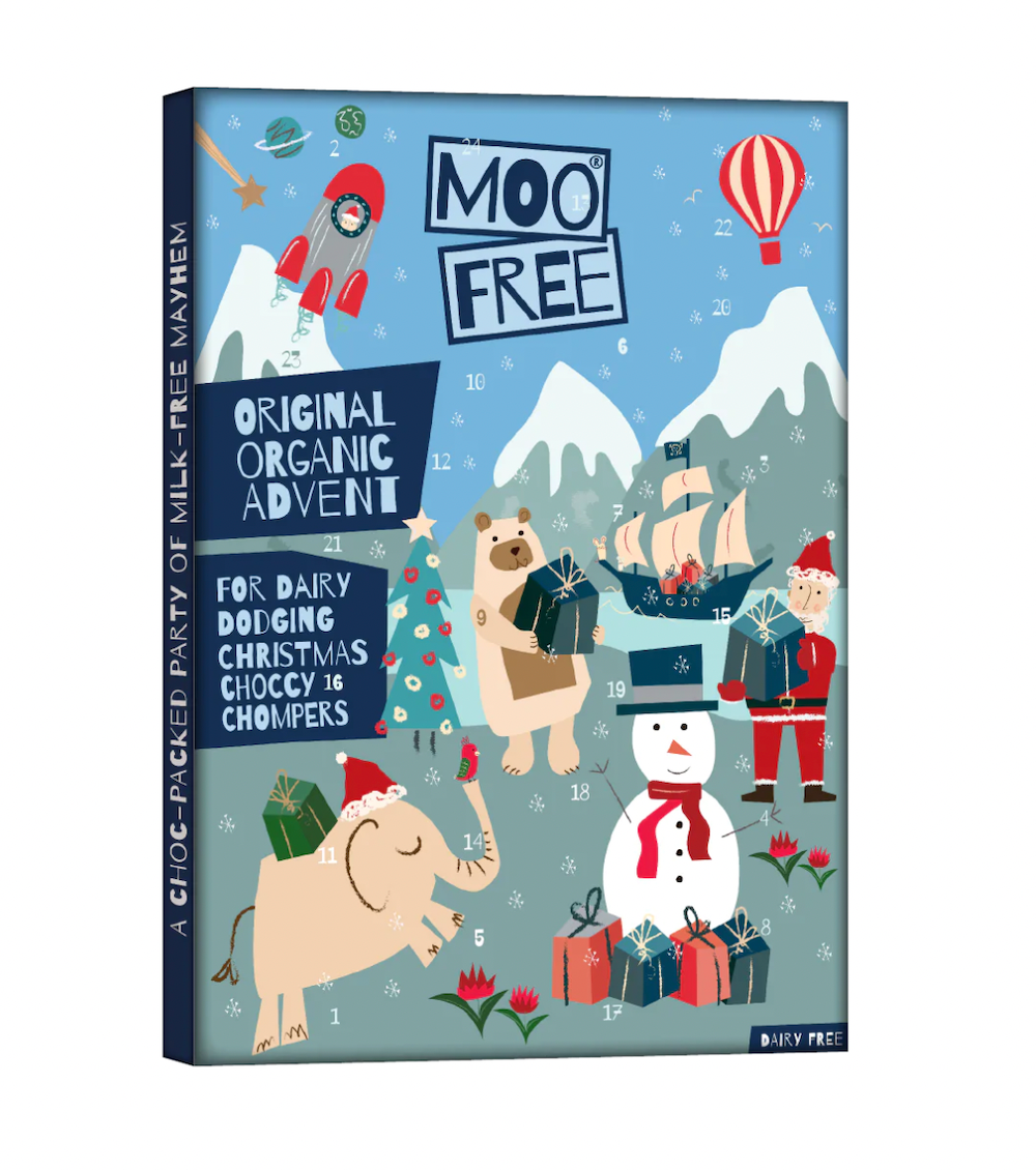 Moo Free Tejmentes fehércsokoládé Adventi naptár 70 g