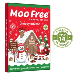 Moo Free Karácsonyi Tejmentes Csokoládé Adventi Naptát GF, vegan 70g